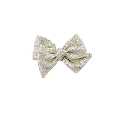 gold metallic bow - sequin bow -hair accessories - kids hair accessories